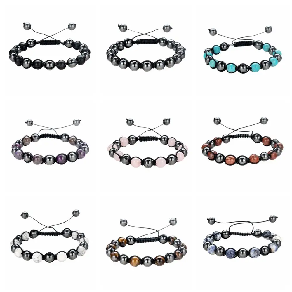 Бусины для гематита ASHMITA мужчин женщин рейки целебная энергия натуральный камень