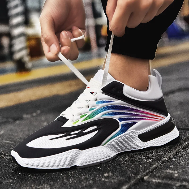 

Summer 2021 New Korean Fashion With Youth Running Shoes Color Matching Sports Shoes Leisure Colorful Shoes For Men