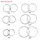 10 шт., металлические кольца-обручи для книг