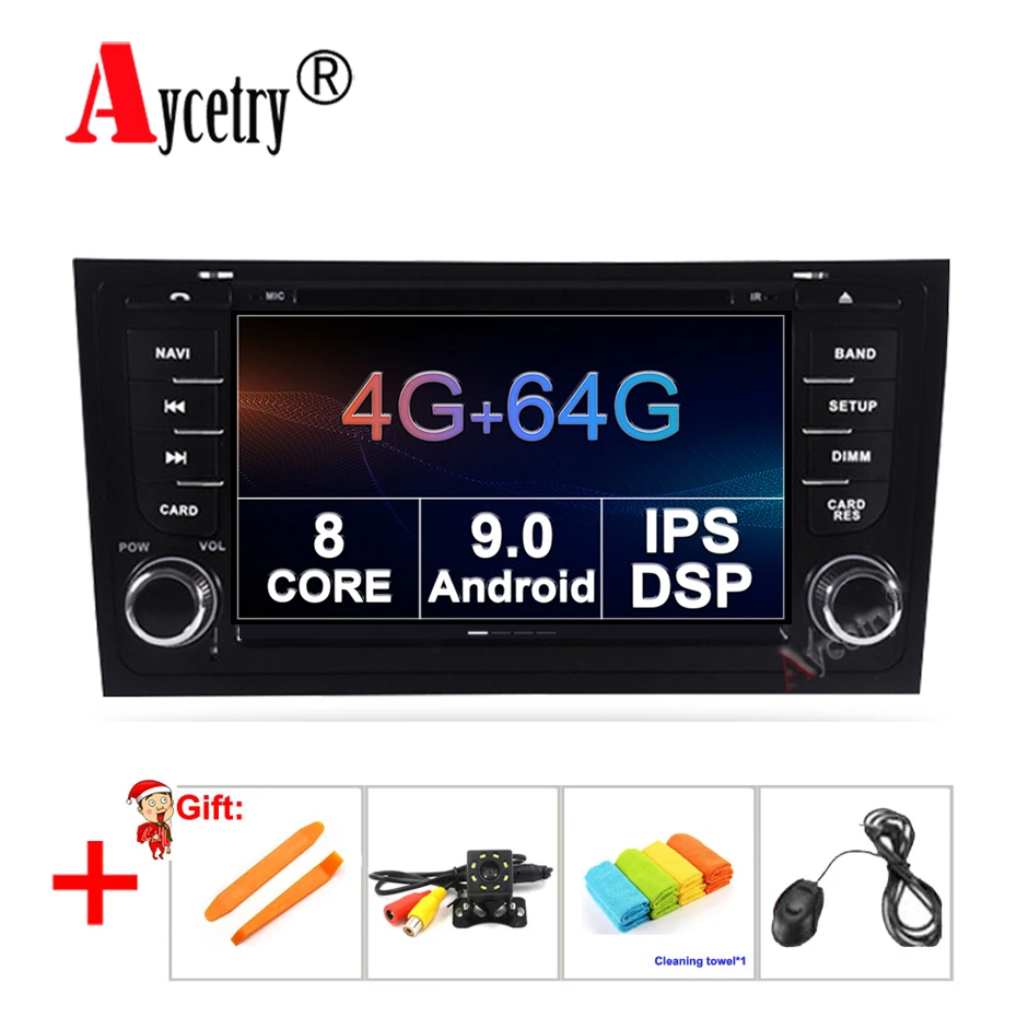 DSP ips 8 ядерный 4G 64G 2 Din android 9,0 Автомобильный мультимедийный dvd-плеер gps Навигация Аудио для Audi A6 S6 RS6 Автомагнитола стерео obd2