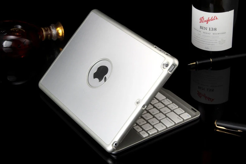 [Новинка] Алюминий 4,0 Bluetooth беспроводная клавиатура для iPad Pro 10,", металлический жесткий чехол+ Интеллектуальный переключатель вкл/выкл+ 7 цветов подсветка