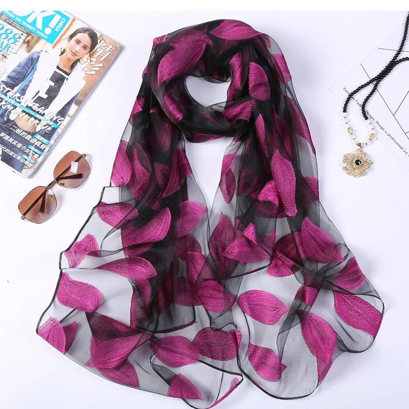 Шелковый шарф женский весна лето ветерок легкий чистый элегантный обёрточная