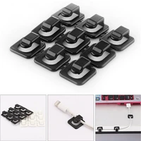 18 pcs cable cord wire line desk wall organizer clips data lines adhesive clamp fixer fastener tidy holder storage accessories