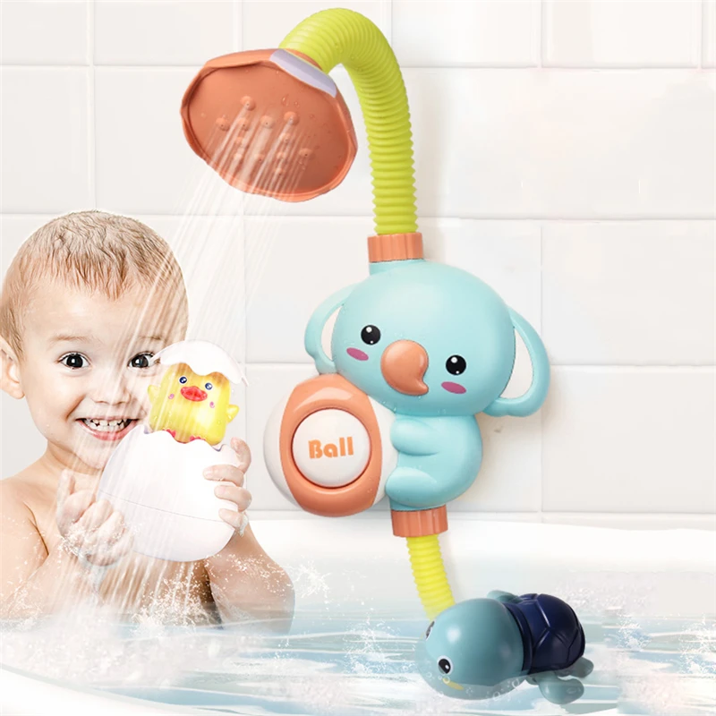 

2021 новые игрушки для ванной кран в форме слона душ детское водный игрушечный Электрический распыления воды игрушки для детей Купание Ванна...