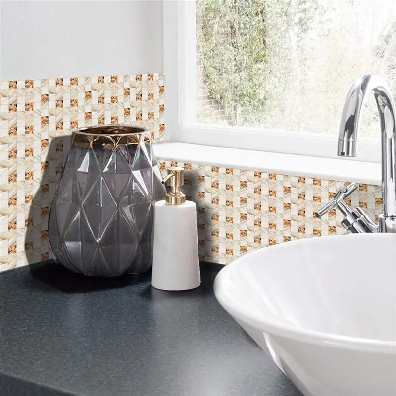 Диагональная настенная наклейка 18 шт./компл. 10x10 см для пола стола украшения шкафа