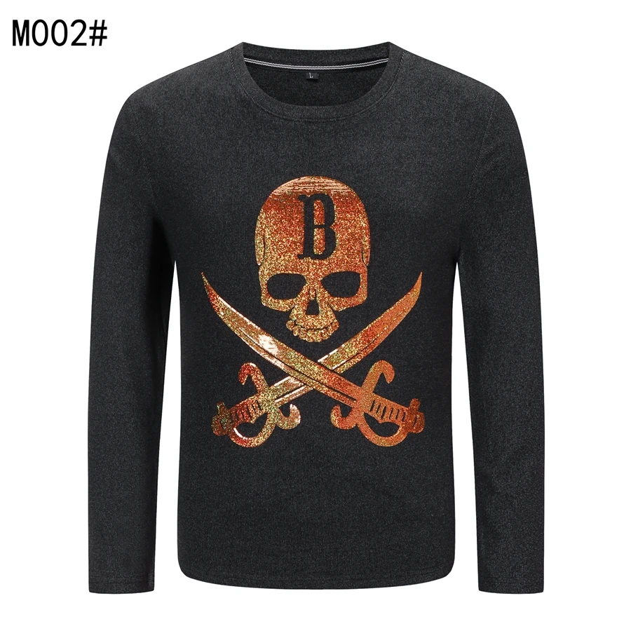 Мужская мода череп с длинным рукавом флис Hoodes Новая 2020 хлопок Верхняя одежда Топы