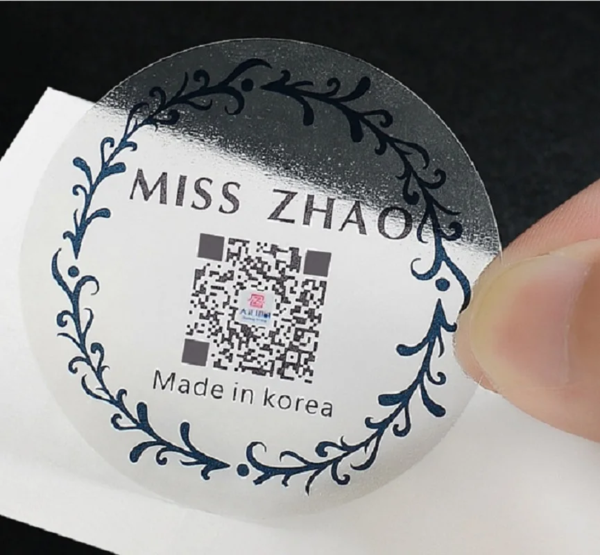 Custom logo printed Waterproof Vinyl Transparent Sticker Clear adheresive label | Дом и сад