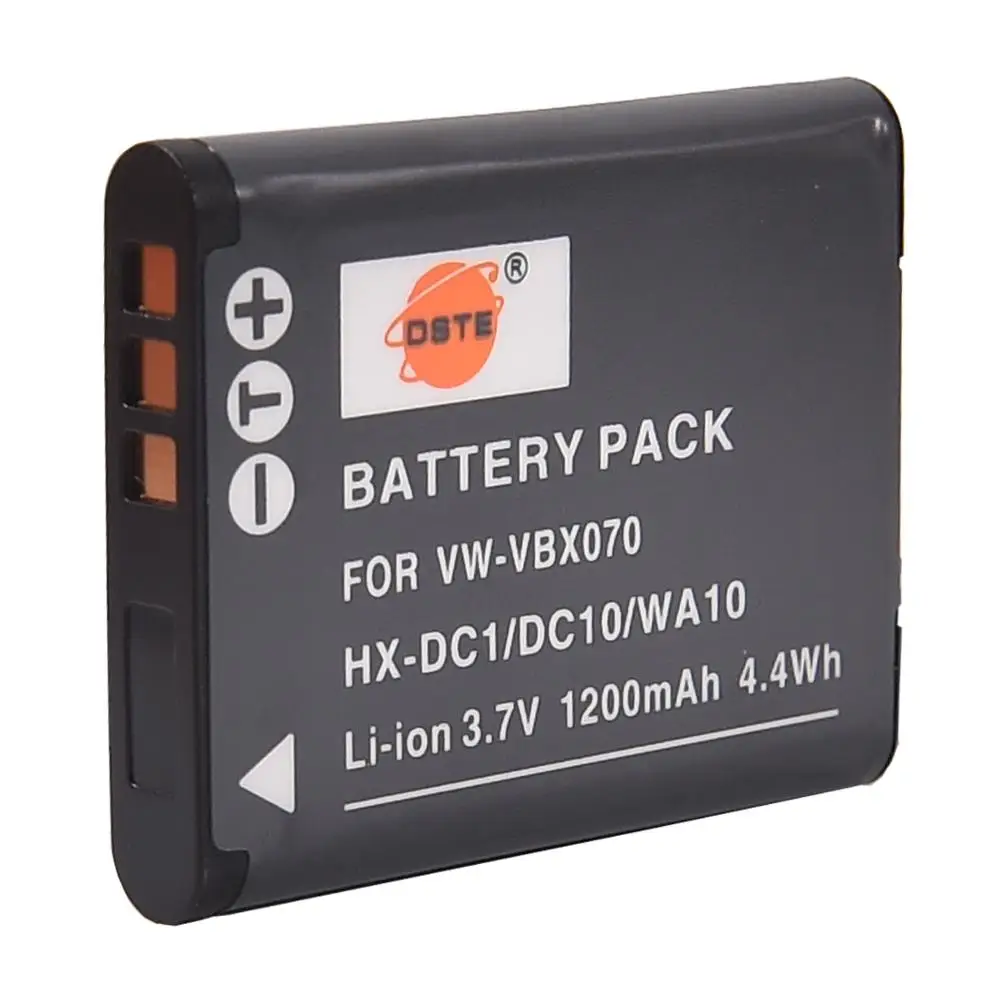 Аккумулятор DSTE для фотоаппарата 2 шт. Panasonic VW-VBX070 DC2 DC10 DC15 WA10 | Электроника