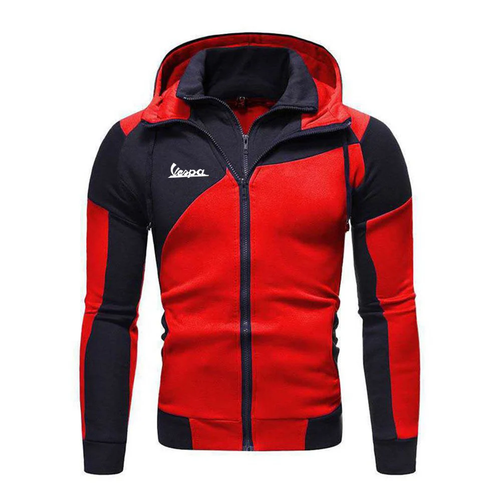 

2021 Spring Autumn New Vespa Logo Jacket Men Sweatshirt Hoody Fleece Cotton Zipper Hoodies Harajuku Male Clothing