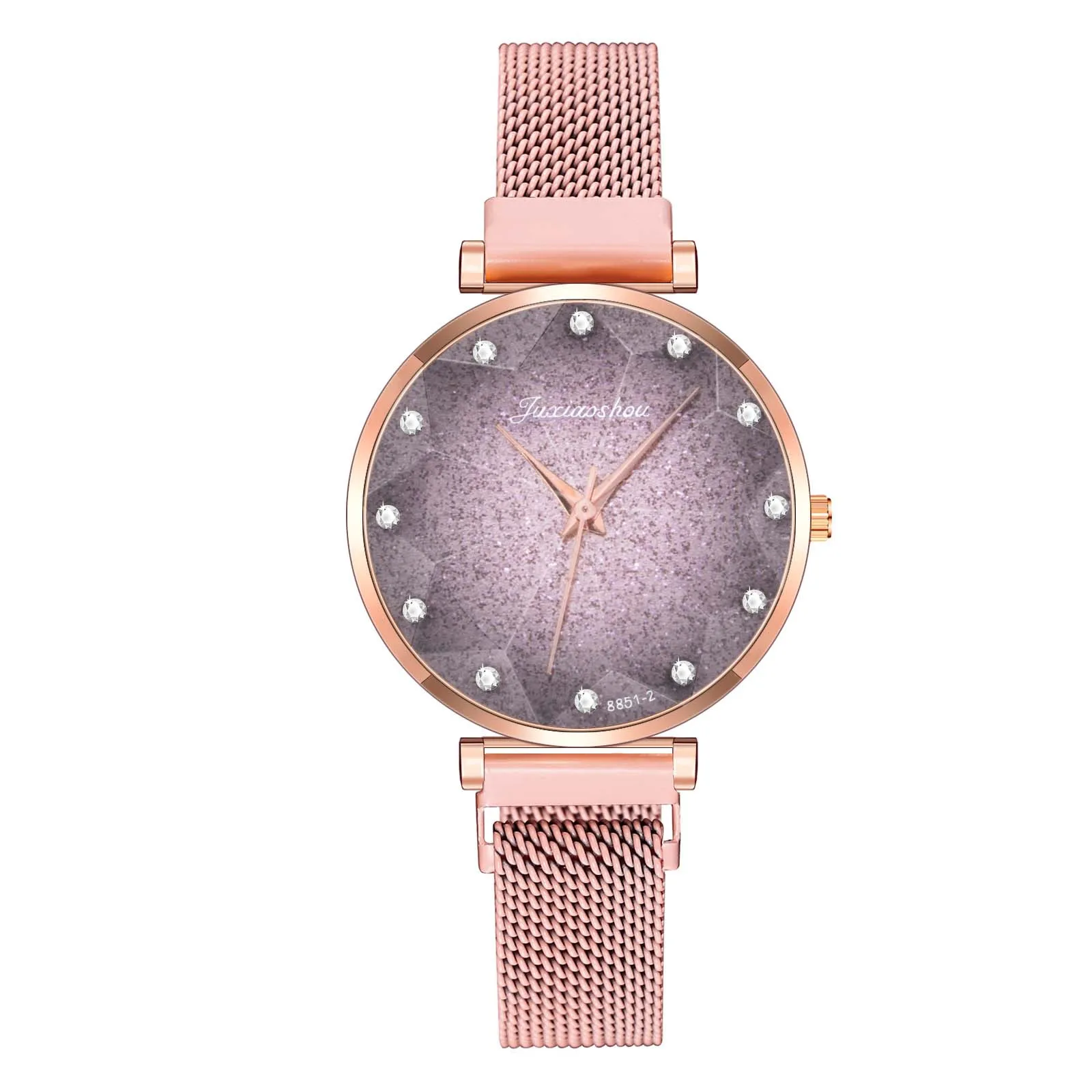

Fashion Simplicity Women Watches Ladies Clock Stainless Steel Mesh Dial Wristwatch Female Casual Wrist Crystal Jewelry Watch