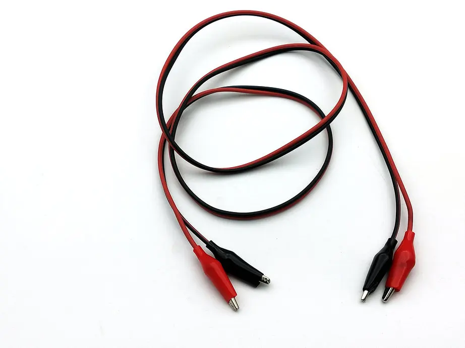 

20set Dual Alligators Test Clip Lead Jumper about is length 1M Red + Black New