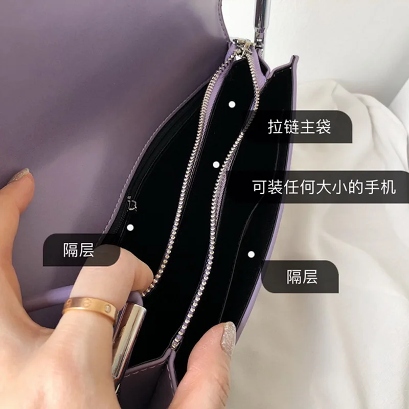 

New Electro-optic Fluorescent Color Flip Messenger Bags for girls horizontal shoulder bag multi-compartment chest bag Korean