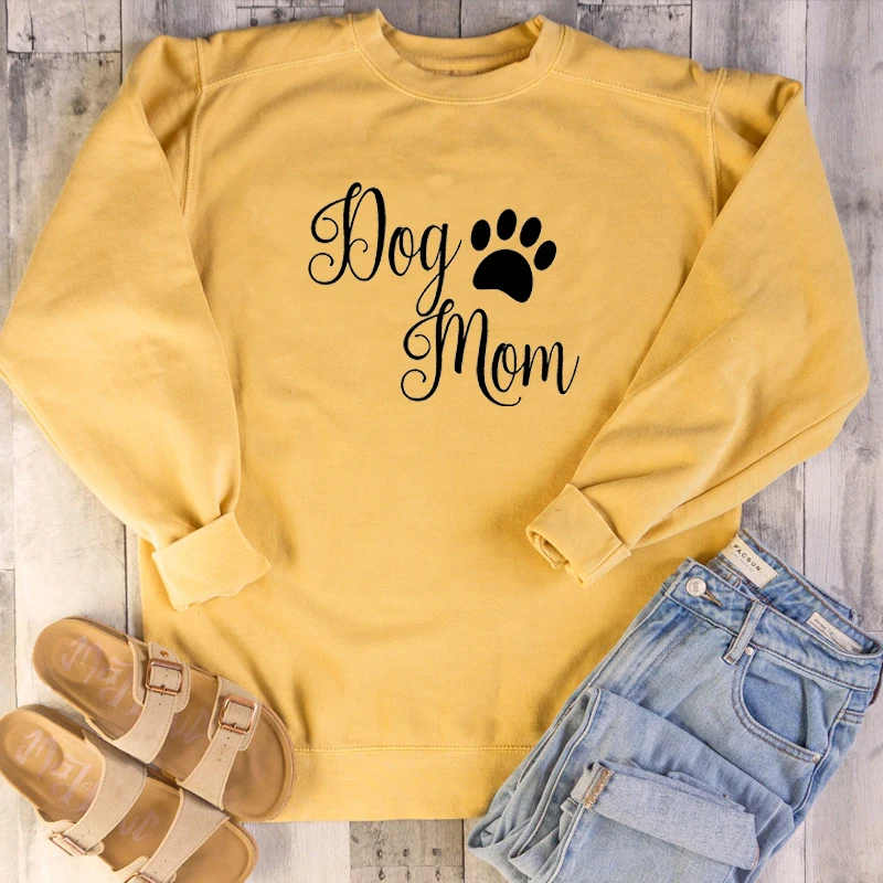 

Dog mom cute kawaii grunge tumblr dog lover pure cotton mother days gift slogan graphic sweatshirt pullovers hipster 90s tops
