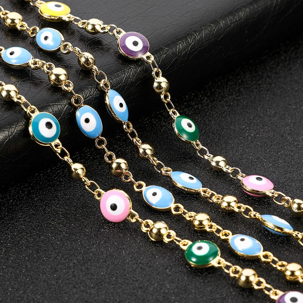 Ожерелье с голубым кристаллом сглаза для женщин ожерелье турецким глазом