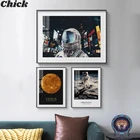 Астронавт Луна Марс модный постер Вселенная Космос холст настенная живопись современное искусство картина украшение для дома комнаты