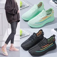 women shoes spring summer 2021 new flying woven sports shoes fashion casual running lightweight net shoes women zapatos mujer