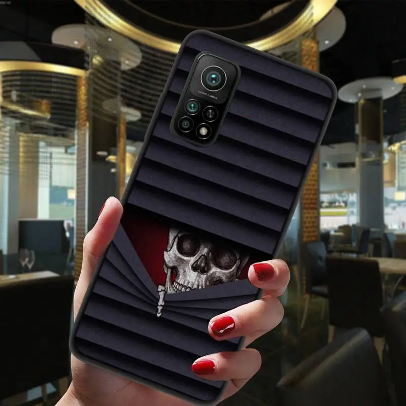 

Bright Skull Soft Cover Phone Case For Xiaomi 5 6 6Plus 6X 8 9se 10 10Pro Not2 3 10lite Mix2 2S 8lite Max2 3 F1 5X