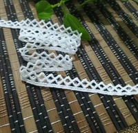 1yards high quality lace guipure cotton lace fabric trim 1cm white lace ribbon trimmings for sewing accessories dentelle fr22