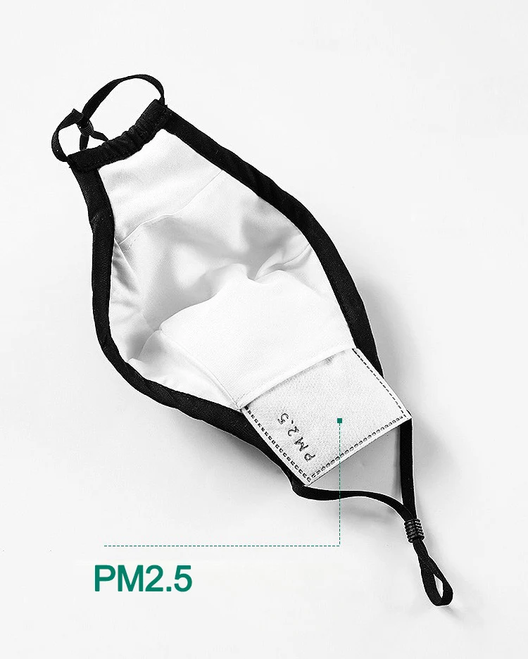 Маска для лица с фильтром PM2.5 моющиеся маски рта дыхательным активированным