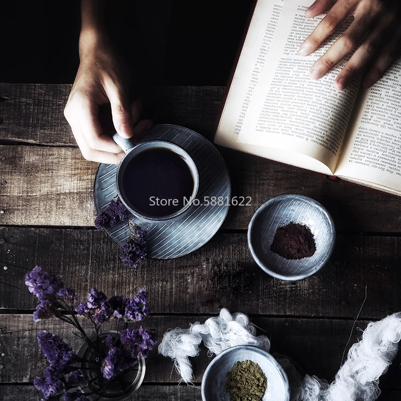 

Japanese Style Retro Coffee Cup Set Afternoon Tea Breakfast Water Household Cup Drinkware