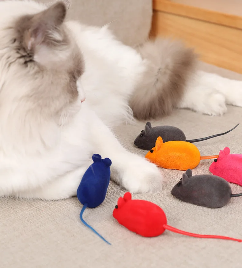 

Mouse Cat Toy Interative Sound Teaser Mouse for Playing Colorful Funny Toys for Kitten Cat Game Pet Supplies