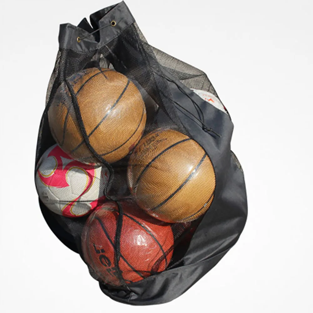 

Сетчатая Сумка на шнурке для хранения, спортивный мешок для футбола, очень большой водонепроницаемый уличный сетчатый мяч для волейбола, ба...