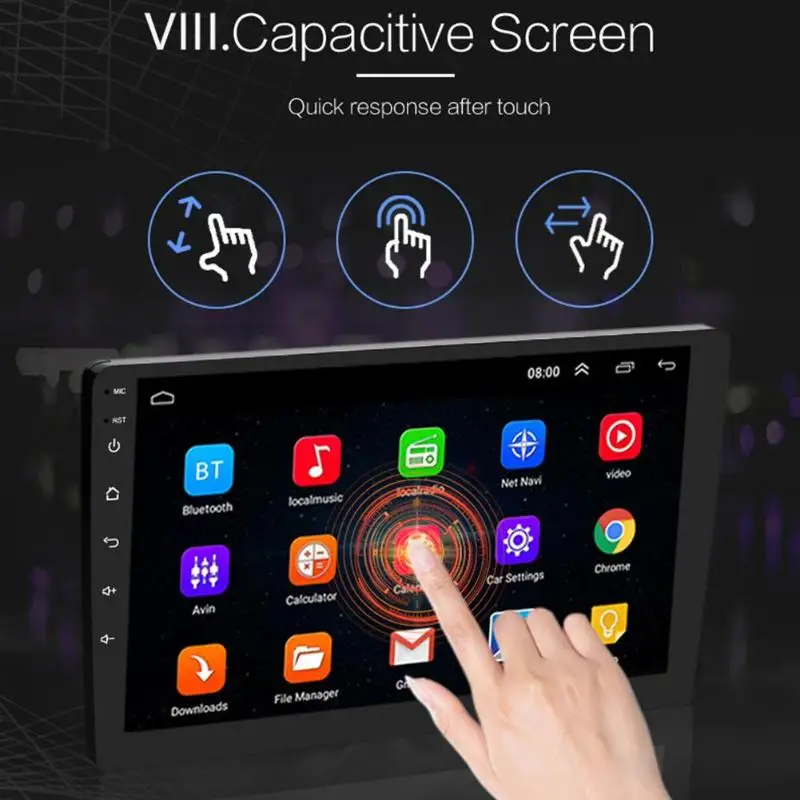 9001 Автомобильный мультимедийный видеоплеер автомагнитола Android 9 1 WiFi gps Bluetooth