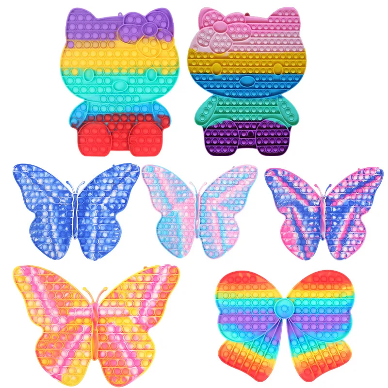 Милые Kawaii Kittys Cat Popits Fidget Toys развивающая игрушка премиум класса антистрессовый