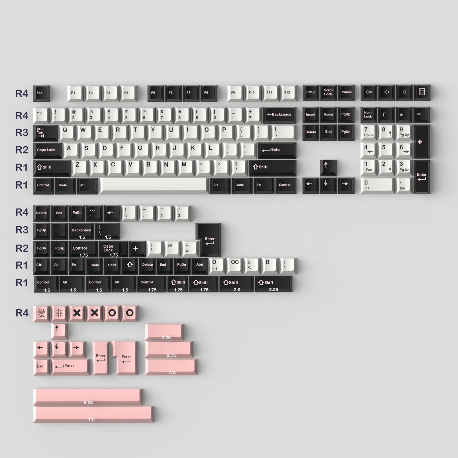 

173 Key Aero Olivia Keycaps Cherry Profile Double Shot Personalized Keycap For Cherry MX Switch Mechanical Keyboards ISO Key