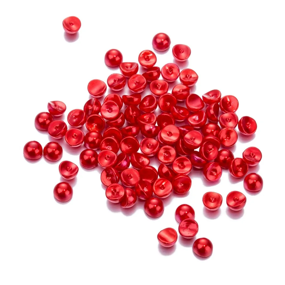 

2020 New Design Half Pearl Concave Pearl Beads for Decoration Nail Art Craft quantity 5000pcs Red/Purple/White/Ivory