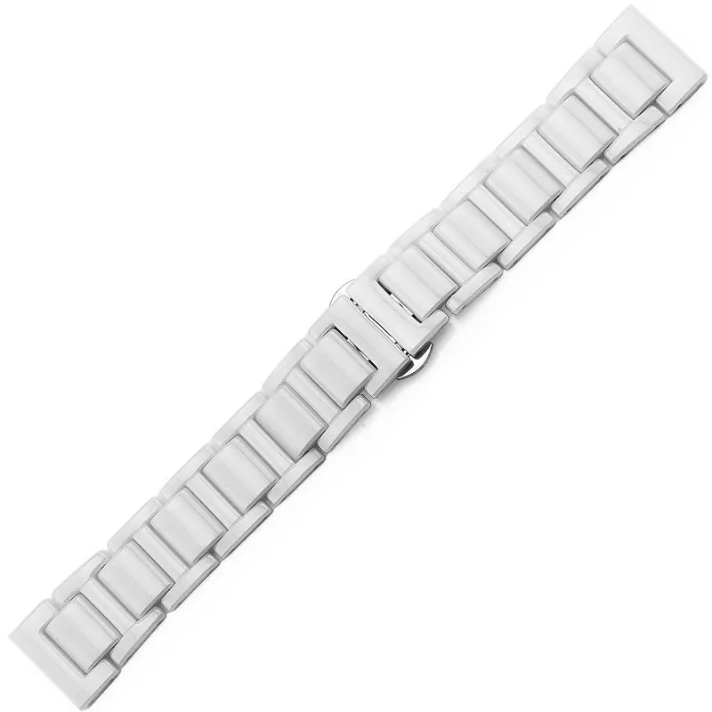 

Ceramic watch bracelet 1416 18 20 22mm watchband white black strap wristwatches band not fade water resistant