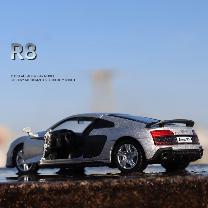 

Audi R8 1/36 Metal Vehicle Diecast Pull Back Cars Model Toys for Boy Collection Xmas Gift Office Home Decoration