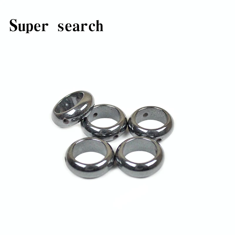 Круглые бусины из натурального черного камня незакрепленные гематита 10/12 мм