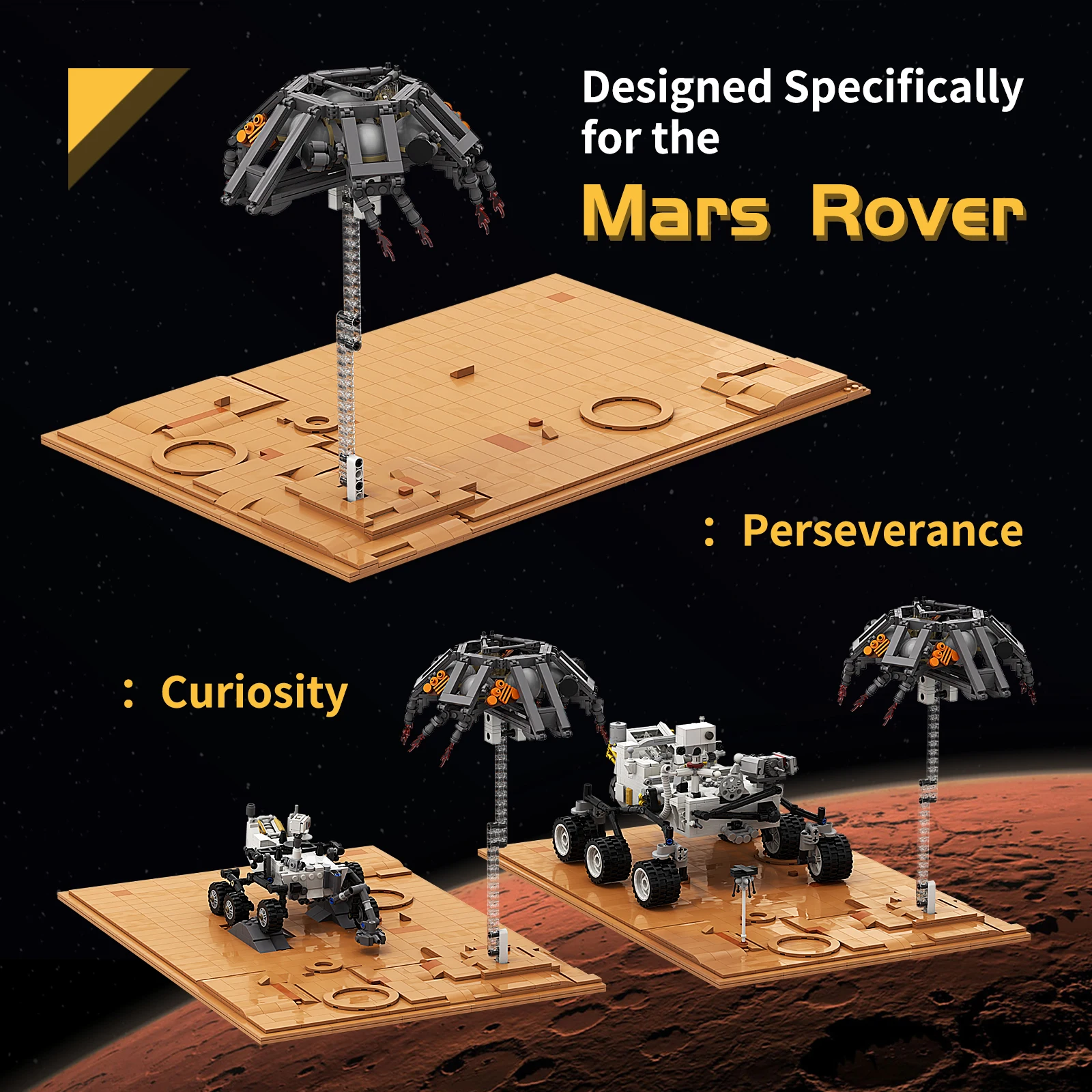 

MOC Mars Speace Rover Land Speeder Fight Model DIY City Toys Transport Building Blocks Bricks For Kids Boys Gift 860pcs