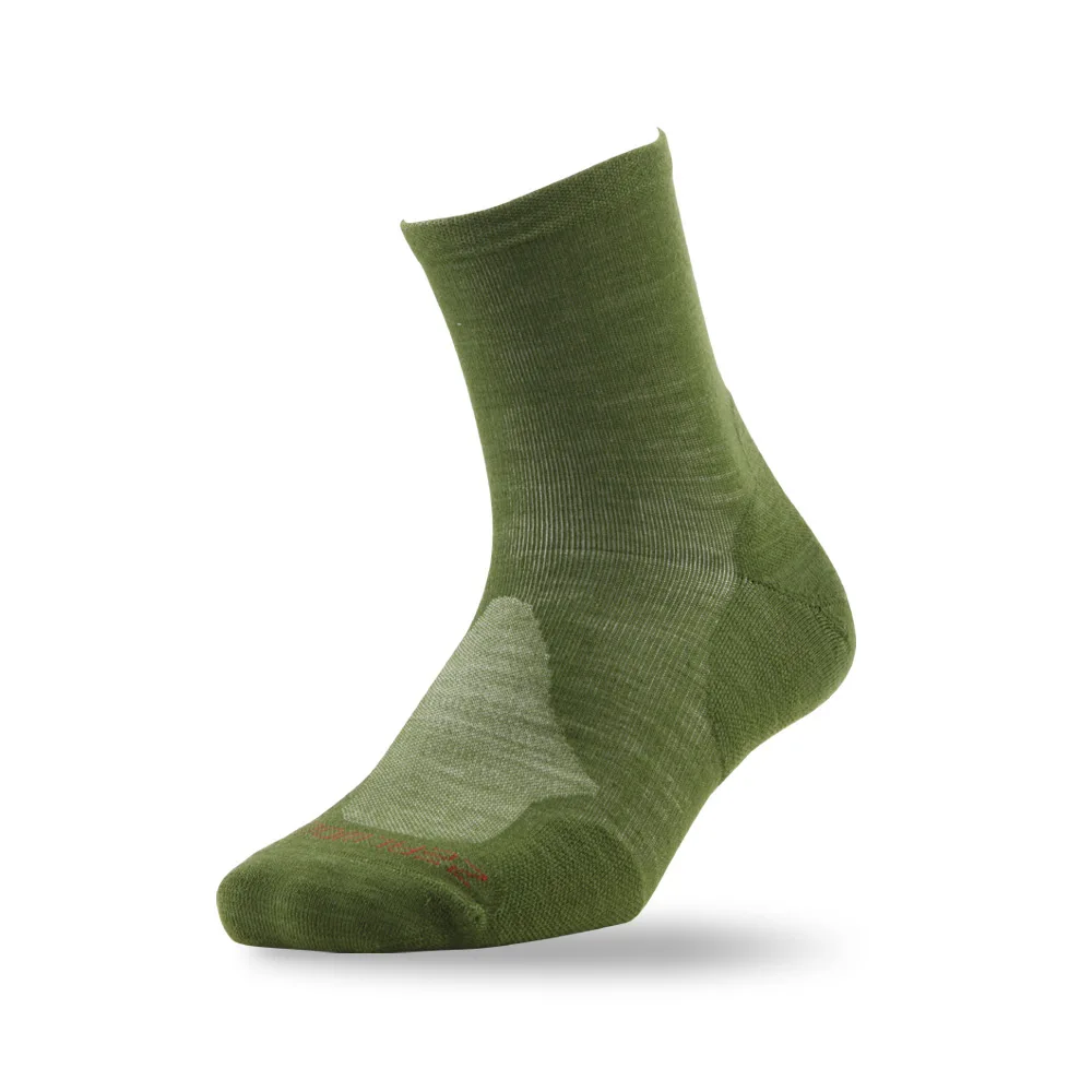 1 pair green Носки для пеших прогулок, ZEALWOOD унисекс, мериносовая шерсть, спортивные носки на открытом воздухе, подушки, футбольные носки - Цвет: 1 pair green
