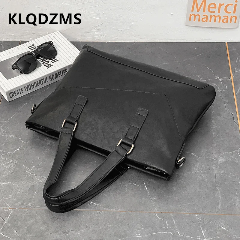 KLQDZMS Men's Briefcases PU Luxury Business Briefcase Messengers Men's Durable Handbag Multifunctional Laptop-Bag