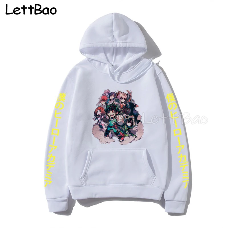 

Boku No My Hero Academia Hoodies Men's Casual Fashion Sweatshirts Japan Anime Loose Hoodie Hip Hop Creativity Streetwear Male