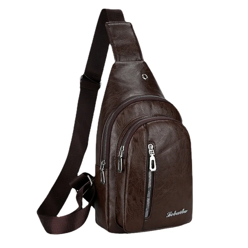

Мужская нагрудная сумка-мессенджер, брендовая модная повседневная сумочка на ремне через плечо из искусственной кожи, Классическая качественная дорожная сумка