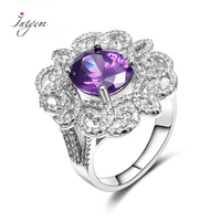 hollow flower rings shiny cubic zirconia rhinestone wide crystal bohemian style vintage fashion jewelry ring for women wholesale