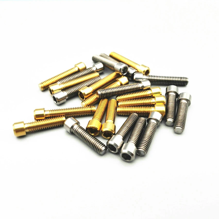Титановый M4 X 10 13,5 15 20 25 мм шестигранный ключ маленькая головка болт для велосипеда задний/передний переключатель H/L регулировочные винты 4 шт