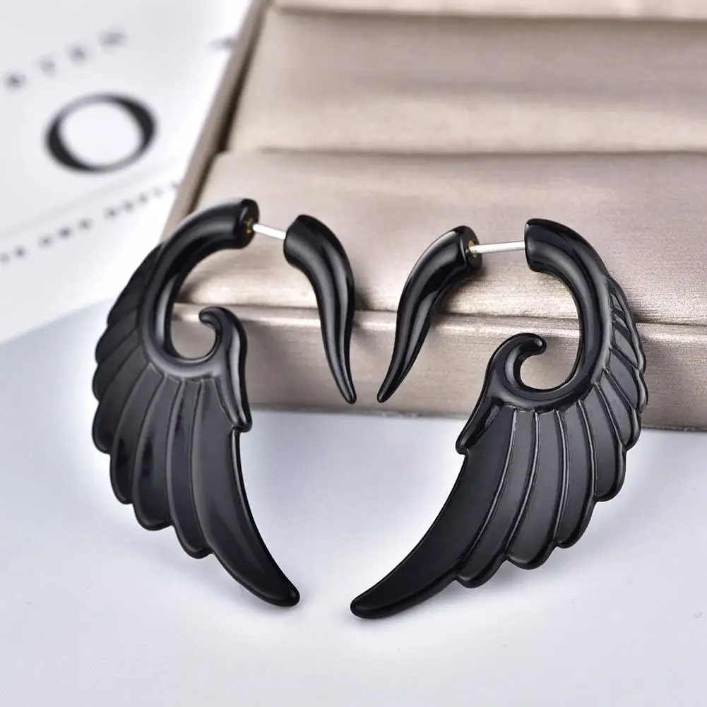 

Hot 2pcs Acrylic Fake Twist Spiral Ear Taper Gauges Expander Earring plug Body piercing jewelry