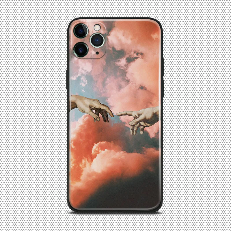 the creation of adams hand aesthetic for iphone se 6 6s 7 8 plus x xr xs 11 pro max soft silicone phone case cover shell free global shipping