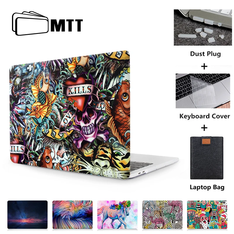 MTT чехол для ноутбука Apple Macbook Air Pro retina 11 12 13 15 дюймов с сенсорной панелью Жесткий Чехол сумка для ноутбука A1706 A1466 A1532