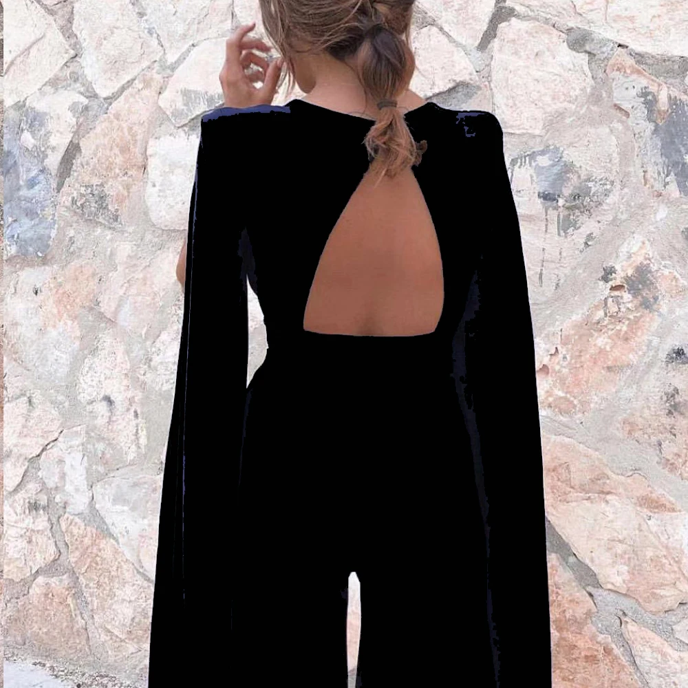 Yesexy 2020 сексуальный глубокий v образный вырез длинный рукав женский комбинезон с