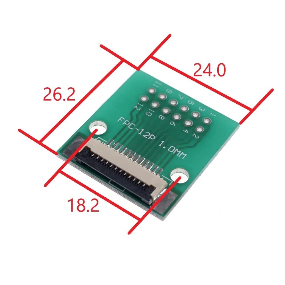 Гибкий плоский кабель FFC/FPC 2 шт. переходник с 12 контактами от 1 0 мм до 54 x 2x6