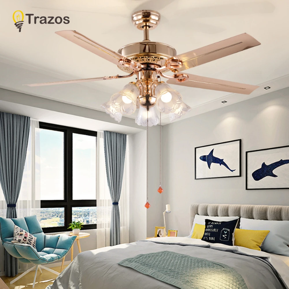 Современный потолочный вентилятор со светодиодной подсветкой 220 В 70 Вт