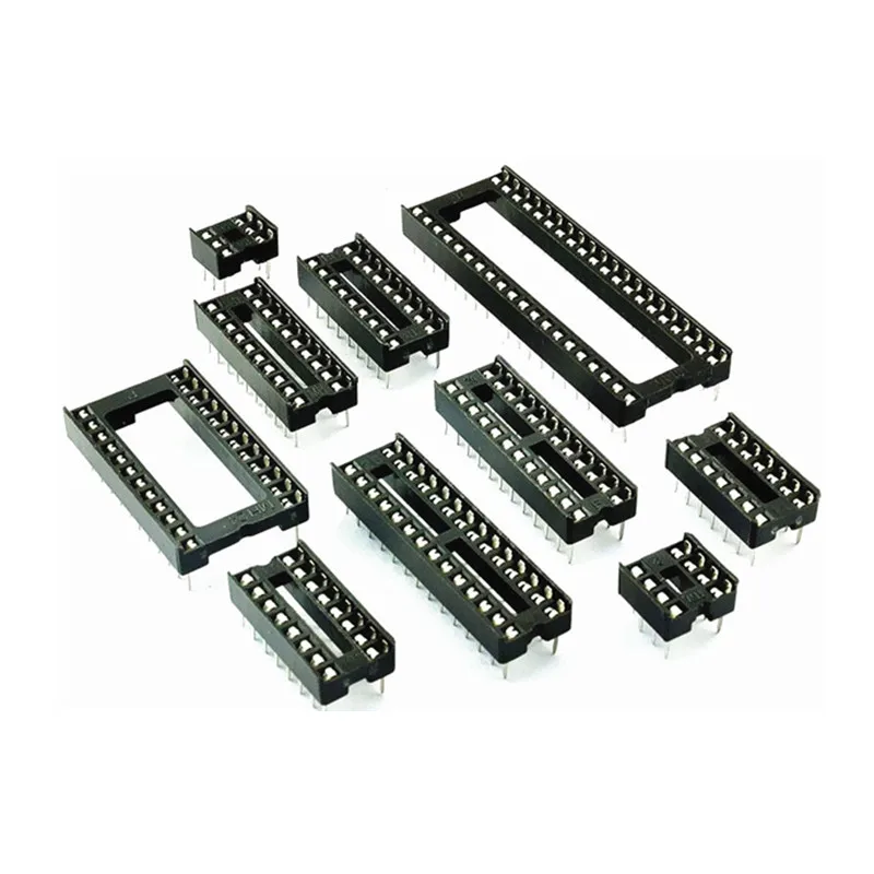 10PCS Sockets DIP6 DIP8 DIP14 DIP16 DIP18 DIP20 DIP28 DIP32 DIP40 pins Connector DIP Socket 6 8 14 16 18 20 24 28 32 40 pin - купить по