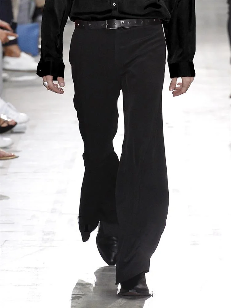 Мужские брюки-клеш в стиле ретро широкие брюки кэжуал весна-лето 2022 | Мужская