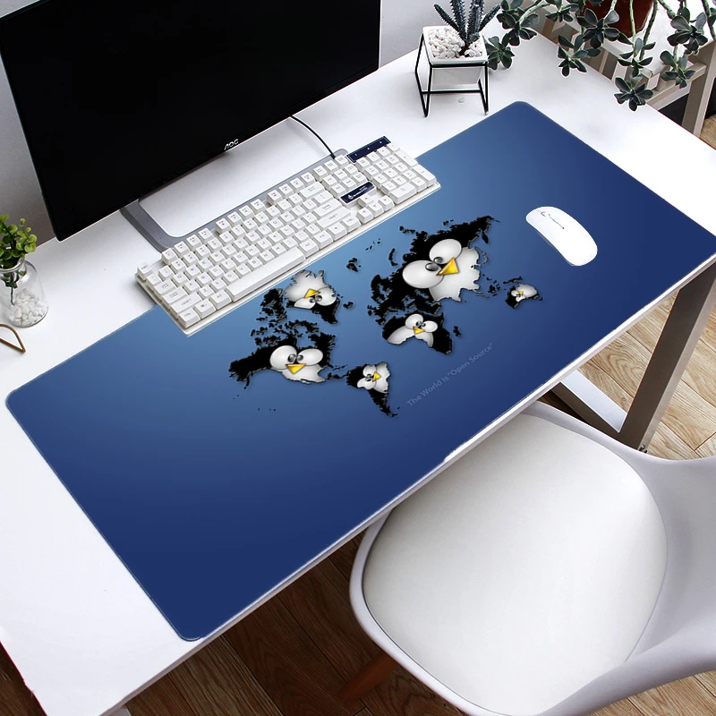 Большой игровой коврик для мыши с блокировкой по краям Карта мира Настольный