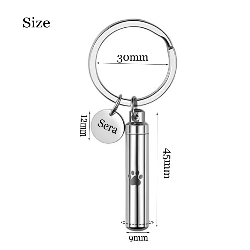 Мастер Бесплатная гравировка на заказ Собака Paw цилиндрическая урна для кремации